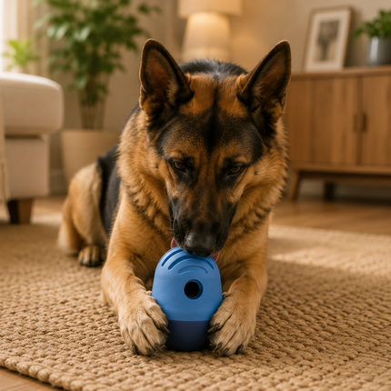 Dispenser in use with treats