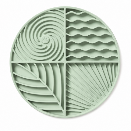 Silicone Slow-Feed Lick Mat with 4 textured zones