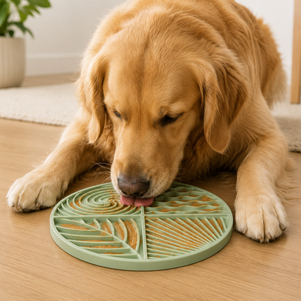 Lick Mat in use with treats